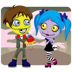 saint valentin zombie coeur