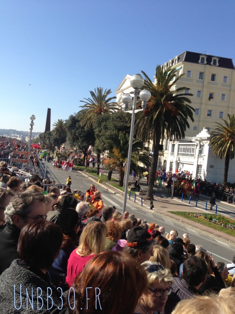 bataille des fleurs carnaval de Nice 06 vue des gradins