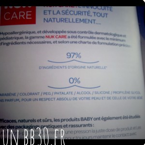 nuk care box soins bébés et mamans sans paraben sans colorants sans parfum