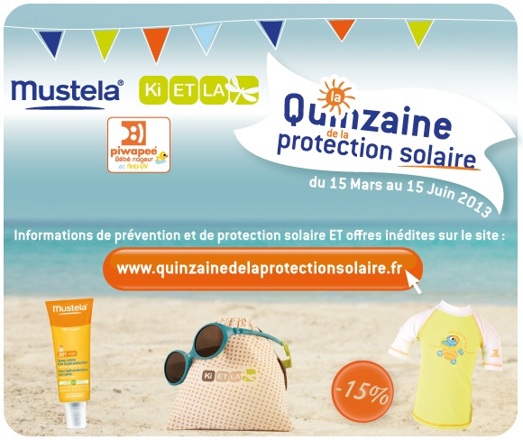 quinzaine protection solaire avec ki et la mustela papiwee