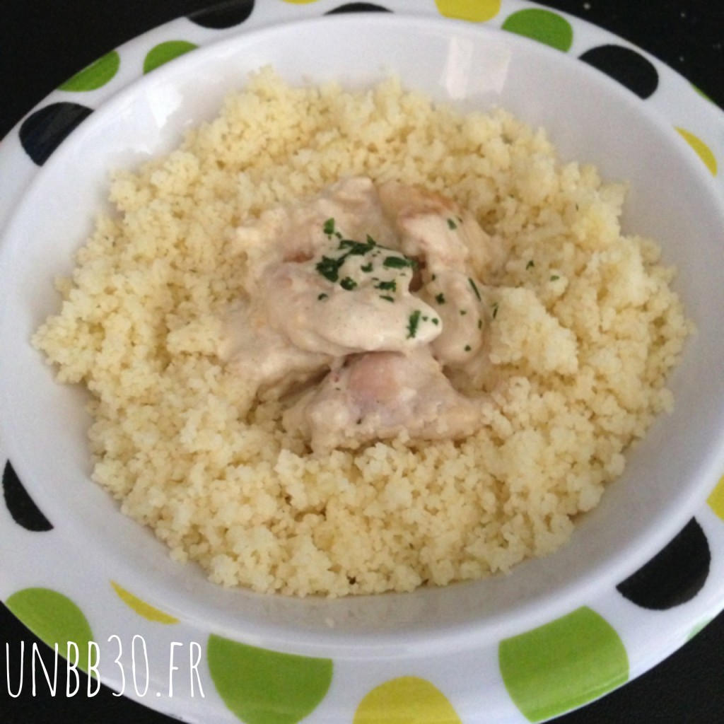 blanquette de dinde et semoule