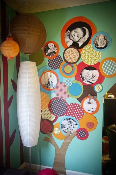 déco chambre bébé arbre photo