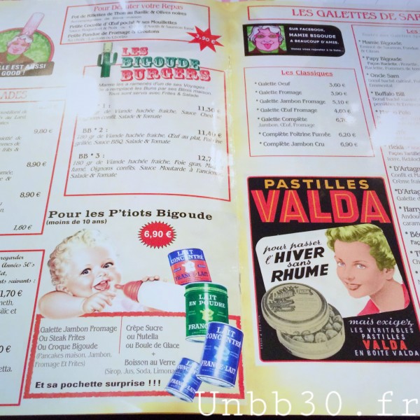 IMamie Bigoude La ROchelle menus
