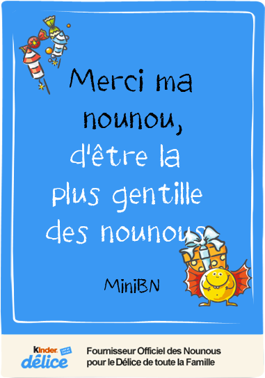 merci nounou kinder délice