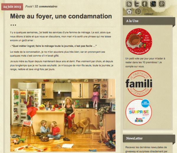 Mère au foyer une condamnation