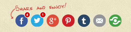 icônes de partage réseaux sociaux