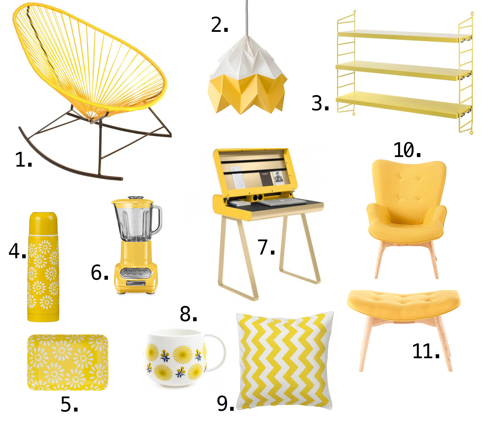 Selection déco jaune
