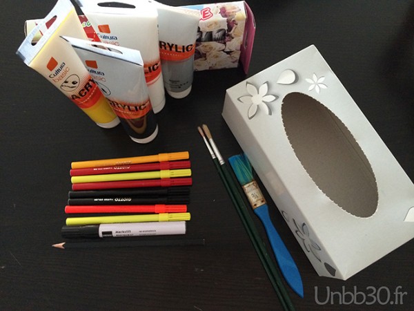 DIY boite à crayon voiture materiel