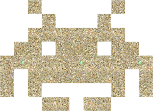 space invader gold