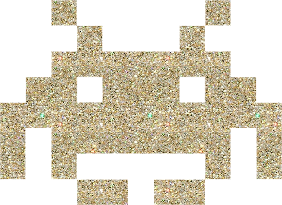 space invader gold