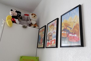 chambre enfant garçon cadre Cars vintage