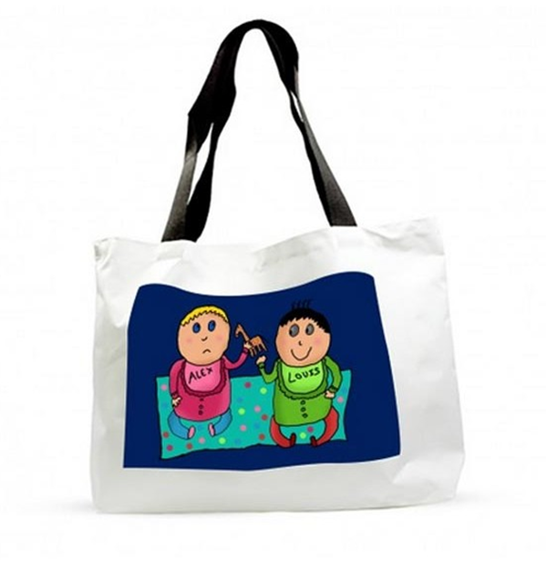 sac de plage personnalisé art by kid
