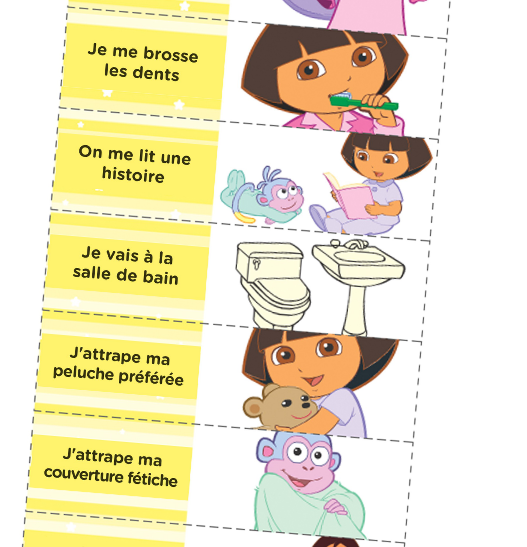 dora l'exploratrice rituel du couché