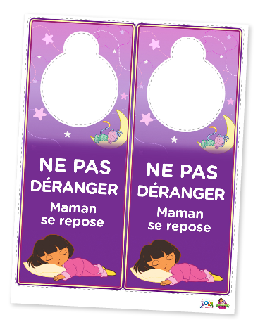 ne pas déranger maman se repose