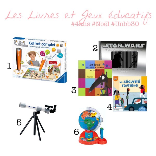 LISTE NOEL JEUX EDUCATIFS LIVRES