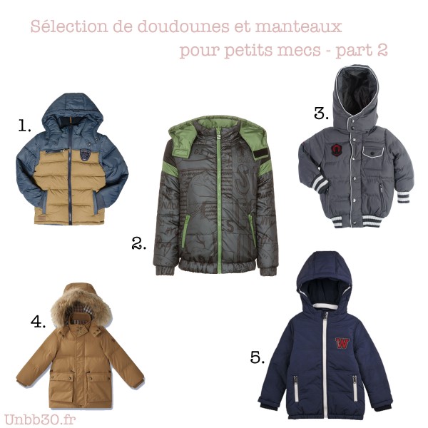 selection doudounes et veste pour garcons 2