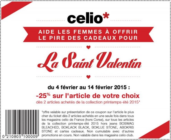 coupon réduction Célio
