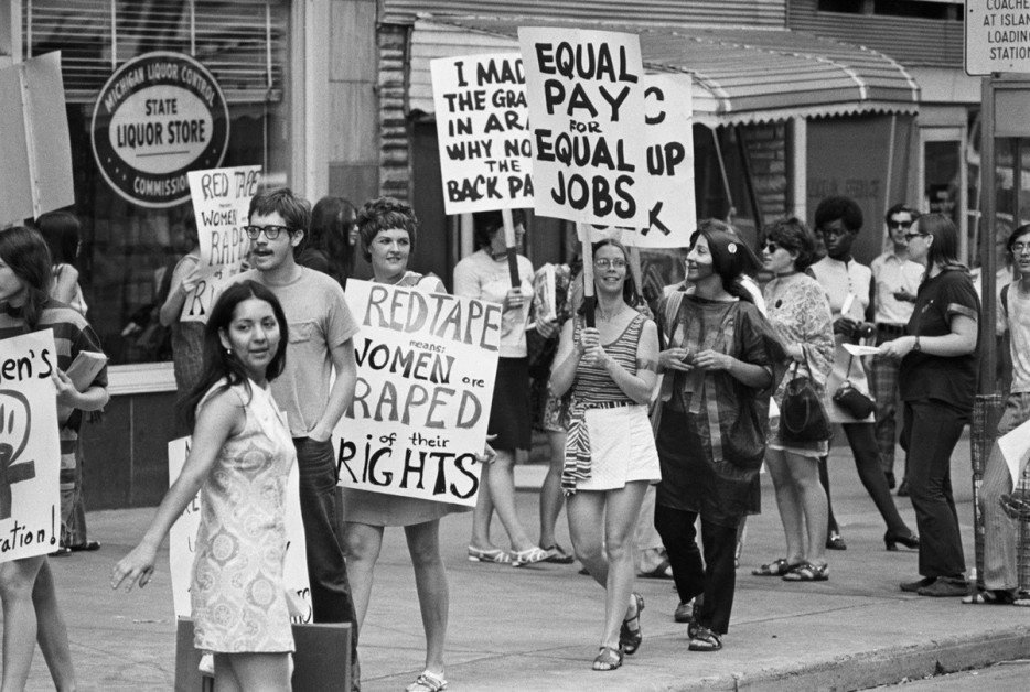 marche pour les droits des femmes 1970