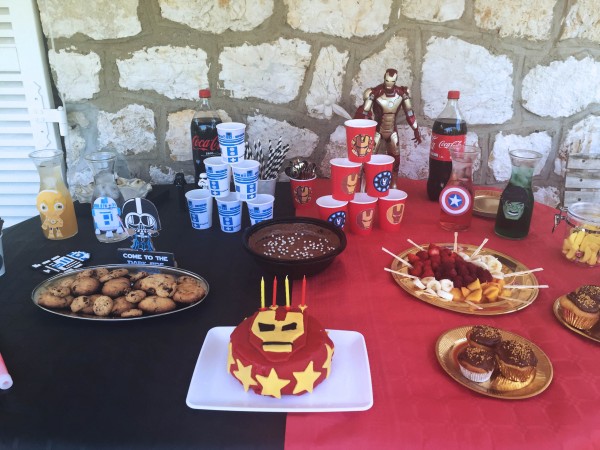 sweet table star wars et iron man