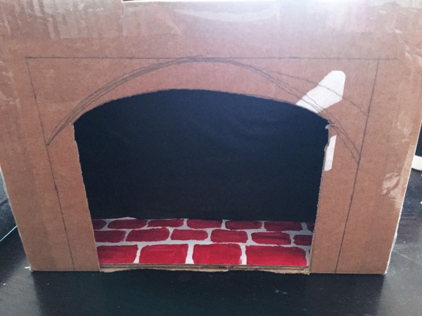 cheminée carton diy