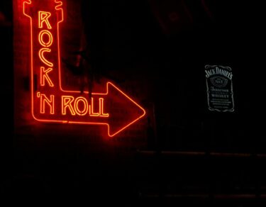 neon signage in a bar