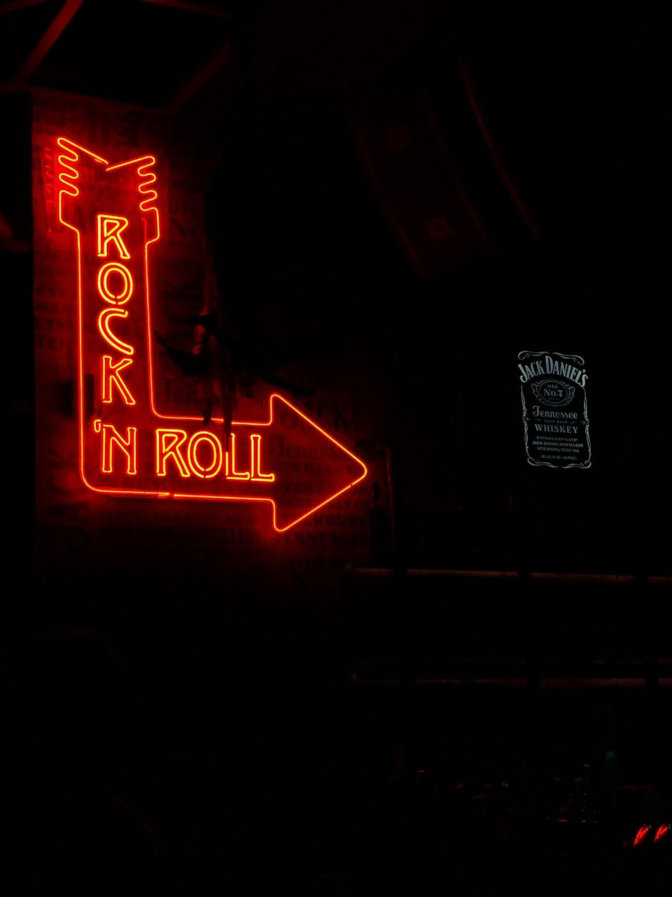 neon signage in a bar